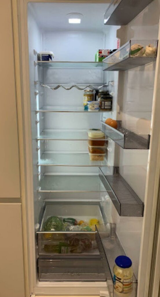 Empty Grey Fridge 